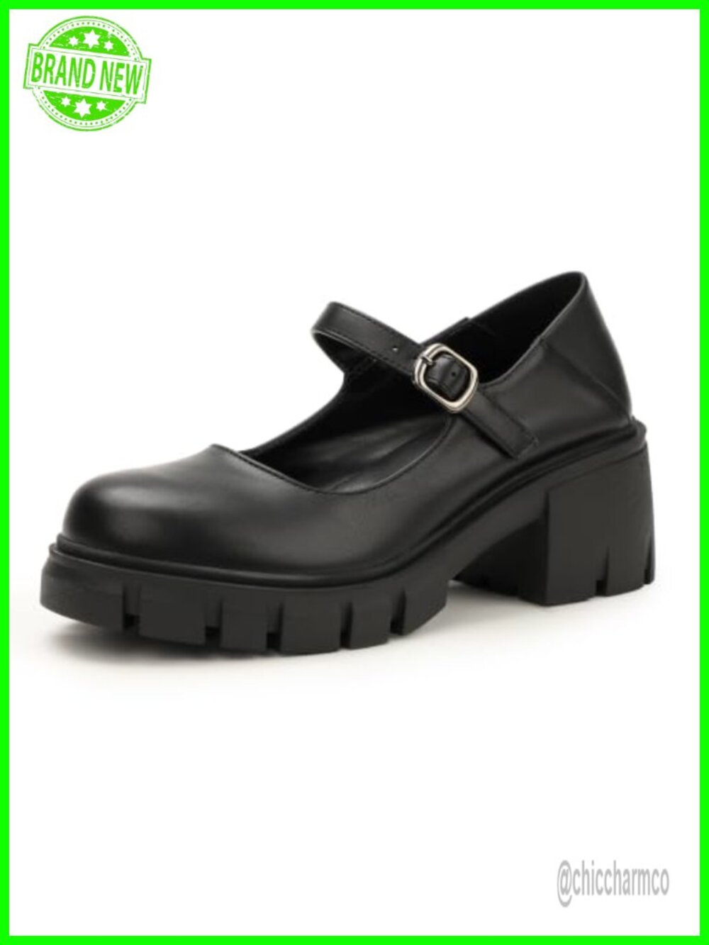 IDIFU IN2 Platform Mary Janes Closed Toe Low Block Pumps 2 inch Heels